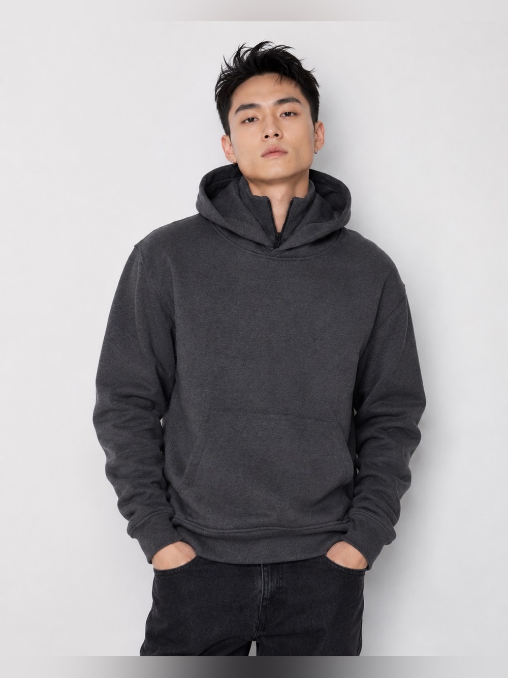 Frame Half Zip Surplus Cotton Blend hoodie